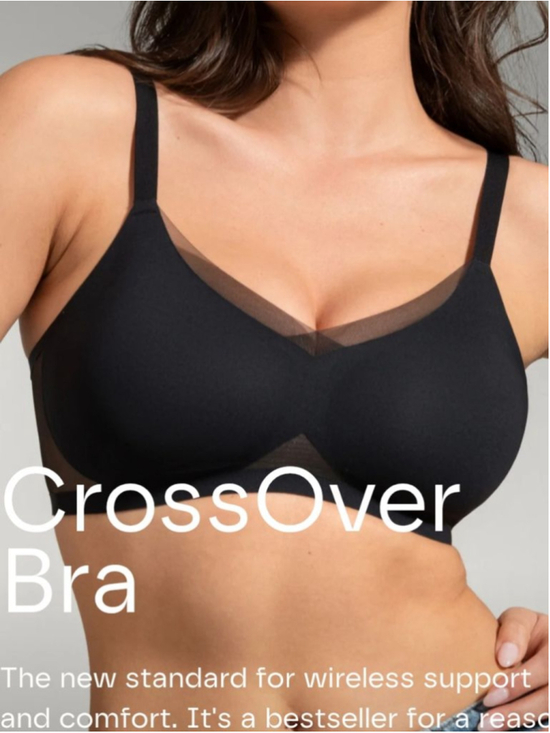 HONEYLOVE Other - HONEYLOVE CrossOver Wireless Bra XL Black